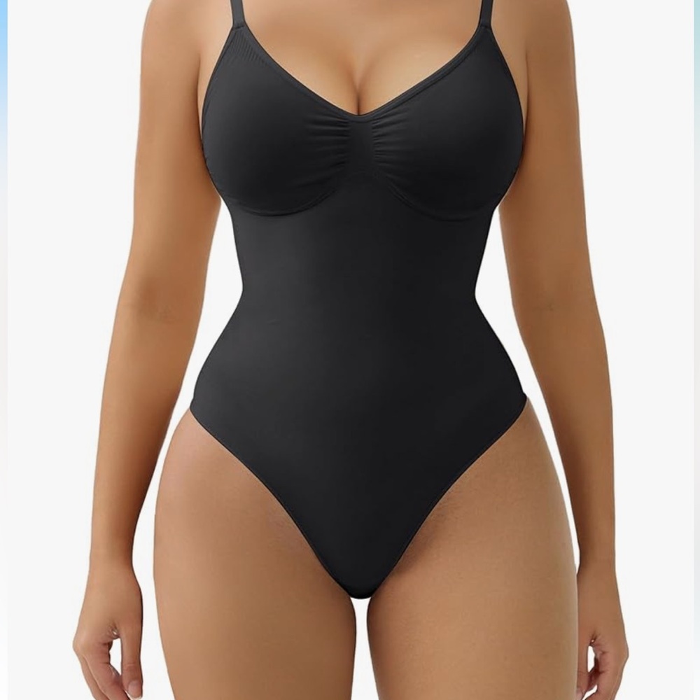 SHAPERX Women's Bra Free Bodysuits Tummy Control Shapewear Thong Body Sh…
